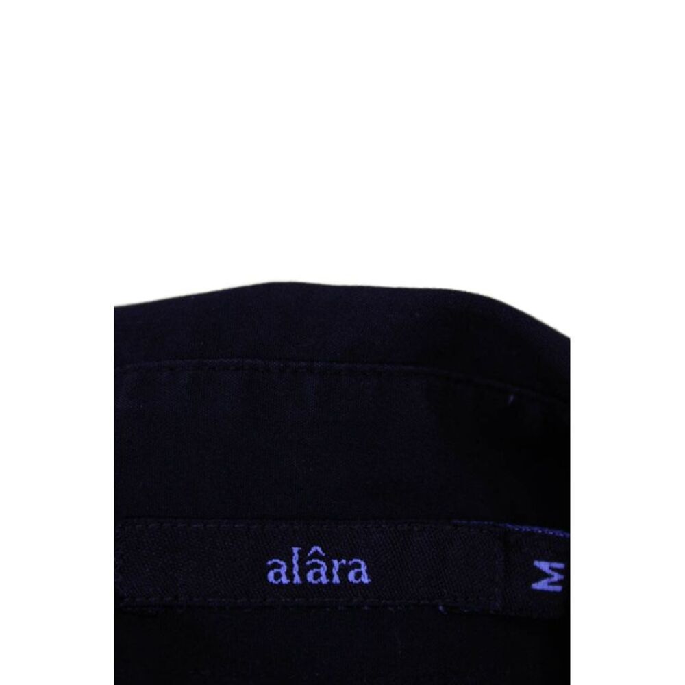 Alara Women Basic Collared Black Button-Up Long Sleeve Top Size M - Picture 7 of 7